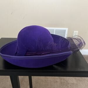 Jack Mcconnell Vintage hat, Purple Wool, Beautiful Unique. 100% Wool.